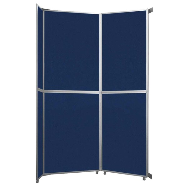 Operable Wall Folding Room Divider 7'11" x 12'3" Navy Blue Fabric